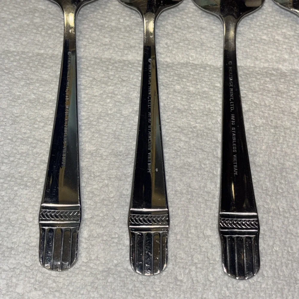 Heritage Mint Ltd DALESCROFT Stainless Flatware - Lot of 6 Place Oval Soup Spoon